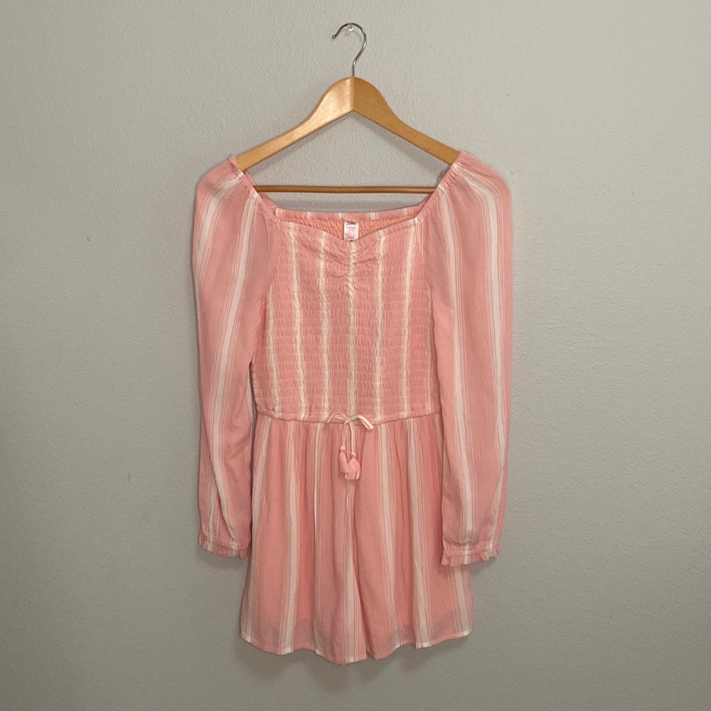 NWT Romper, Pink, girls size 12 Justice, with built in shorts